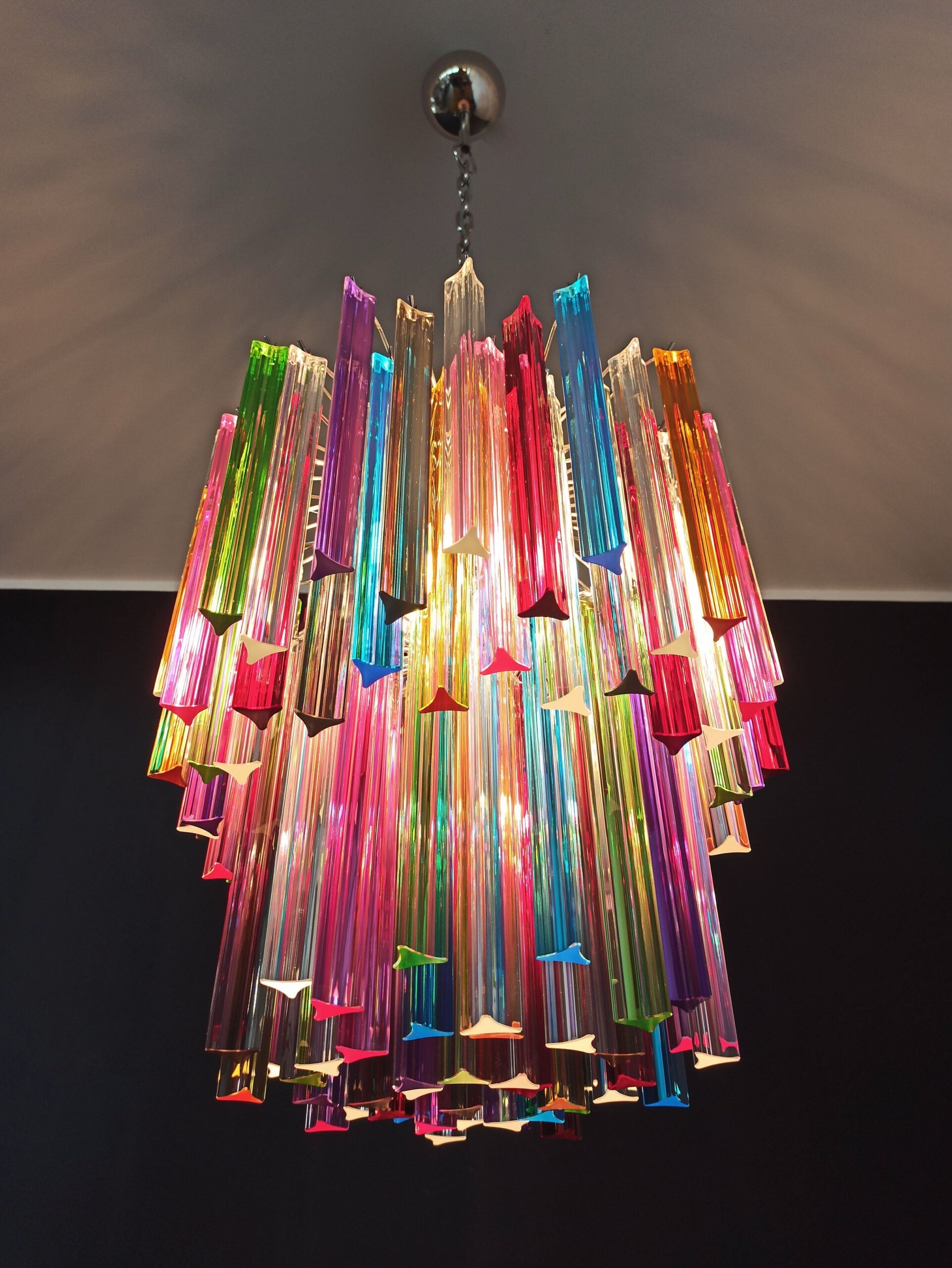 Murano Chandelier 107 Multicolored Prism Glasses