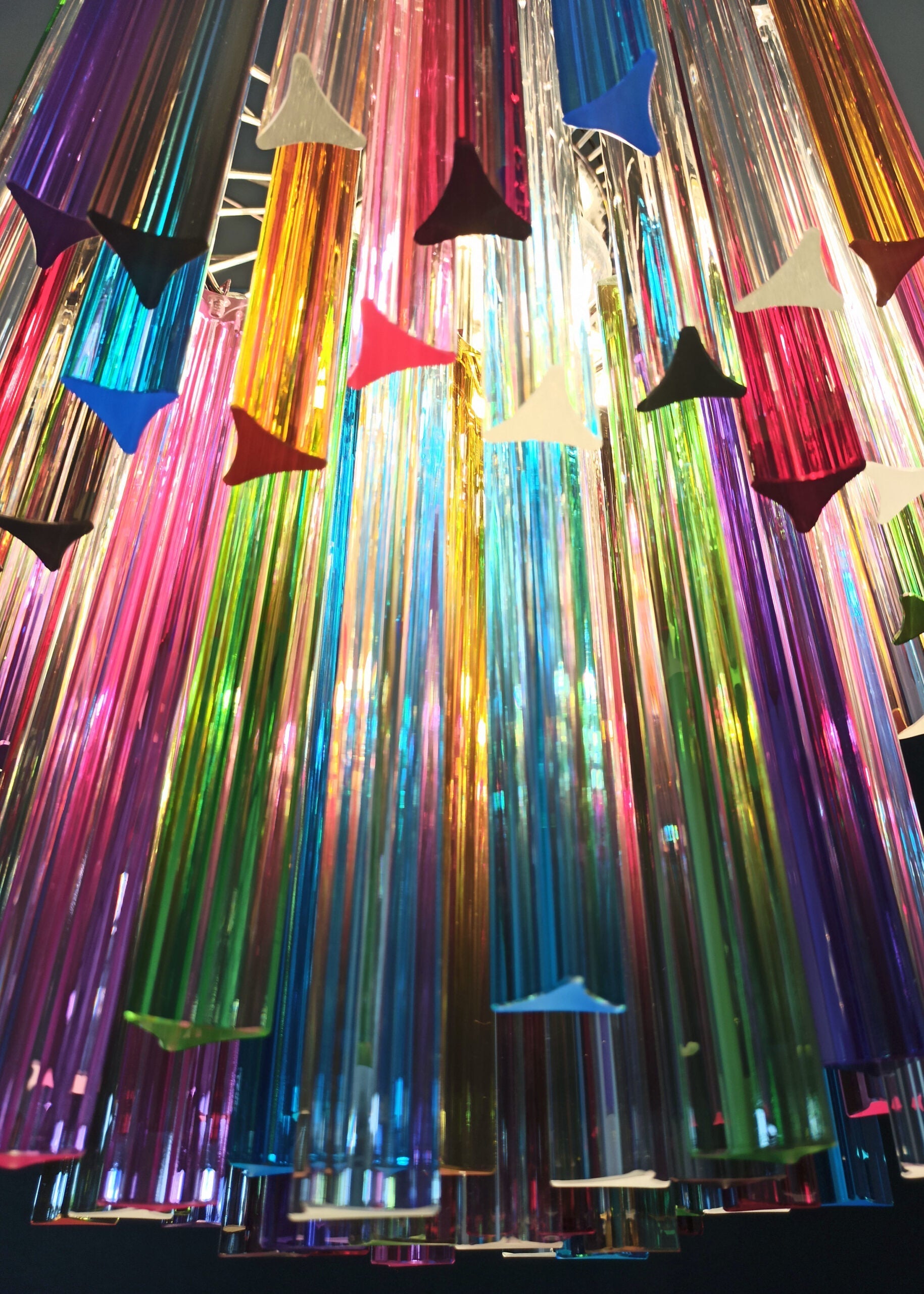 Murano Chandelier 107 Multicolored Prism Glasses