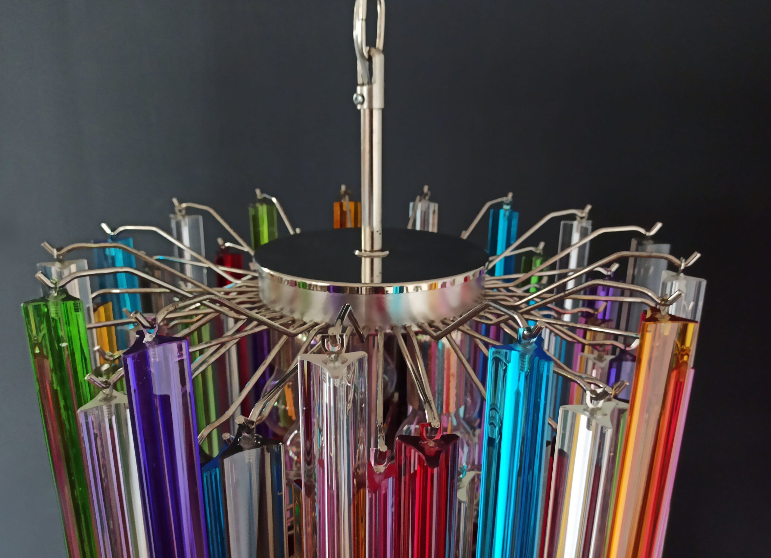 Murano Chandelier 107 Multicolored Prism Glasses