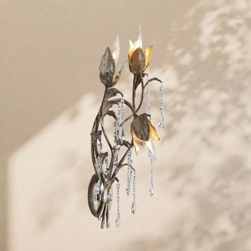 Gothic Viticcio Wall Sconce 3-Light 6-Light - Silver