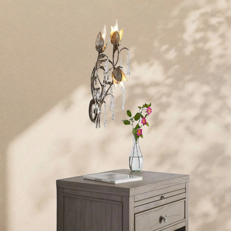 Gothic Viticcio Wall Sconce 3-Light 6-Light - Silver