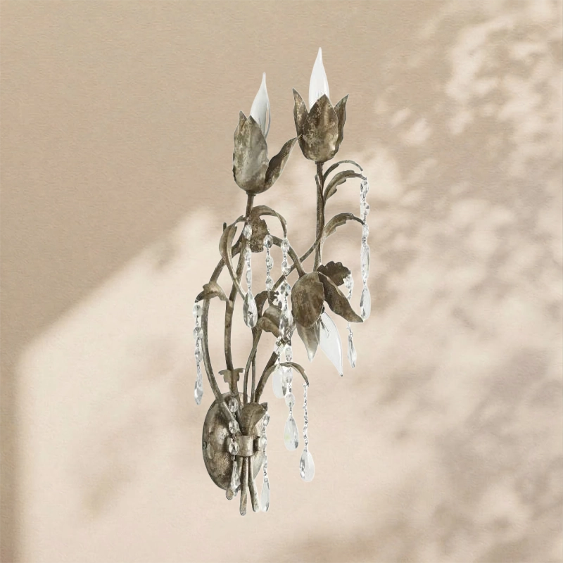Gothic Viticcio Wall Sconce 3-Light 6-Light - Silver