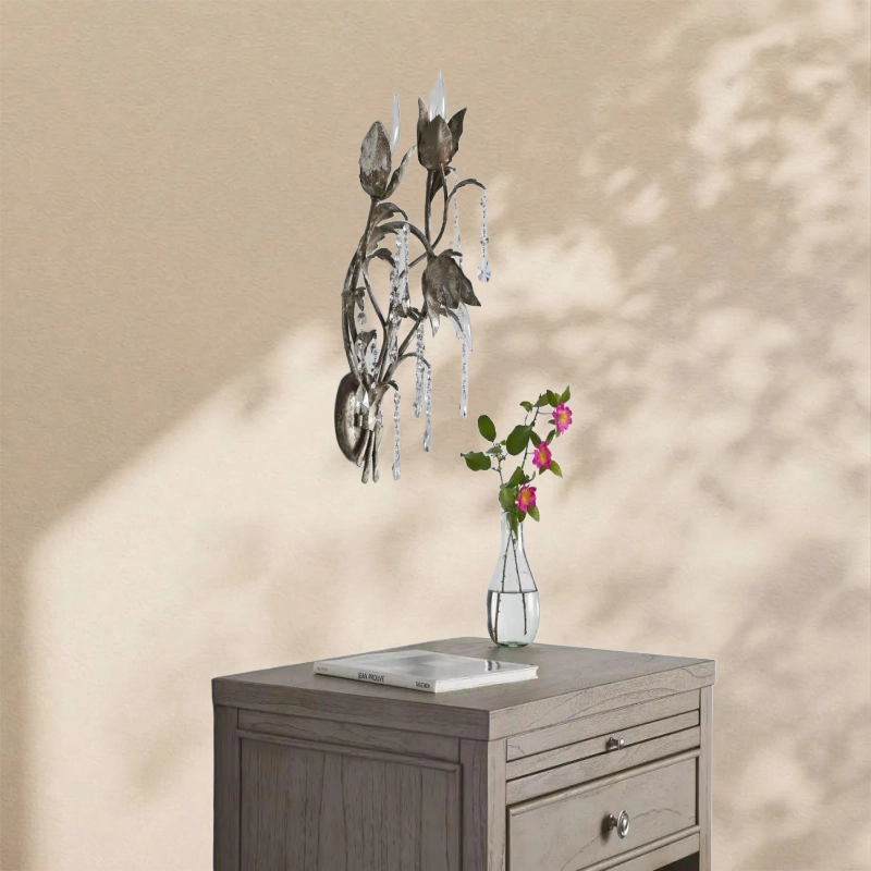 Gothic Viticcio Wall Sconce 3-Light 6-Light - Silver