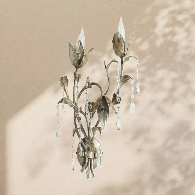 Gothic Viticcio Wall Sconce 3-Light 6-Light - Silver