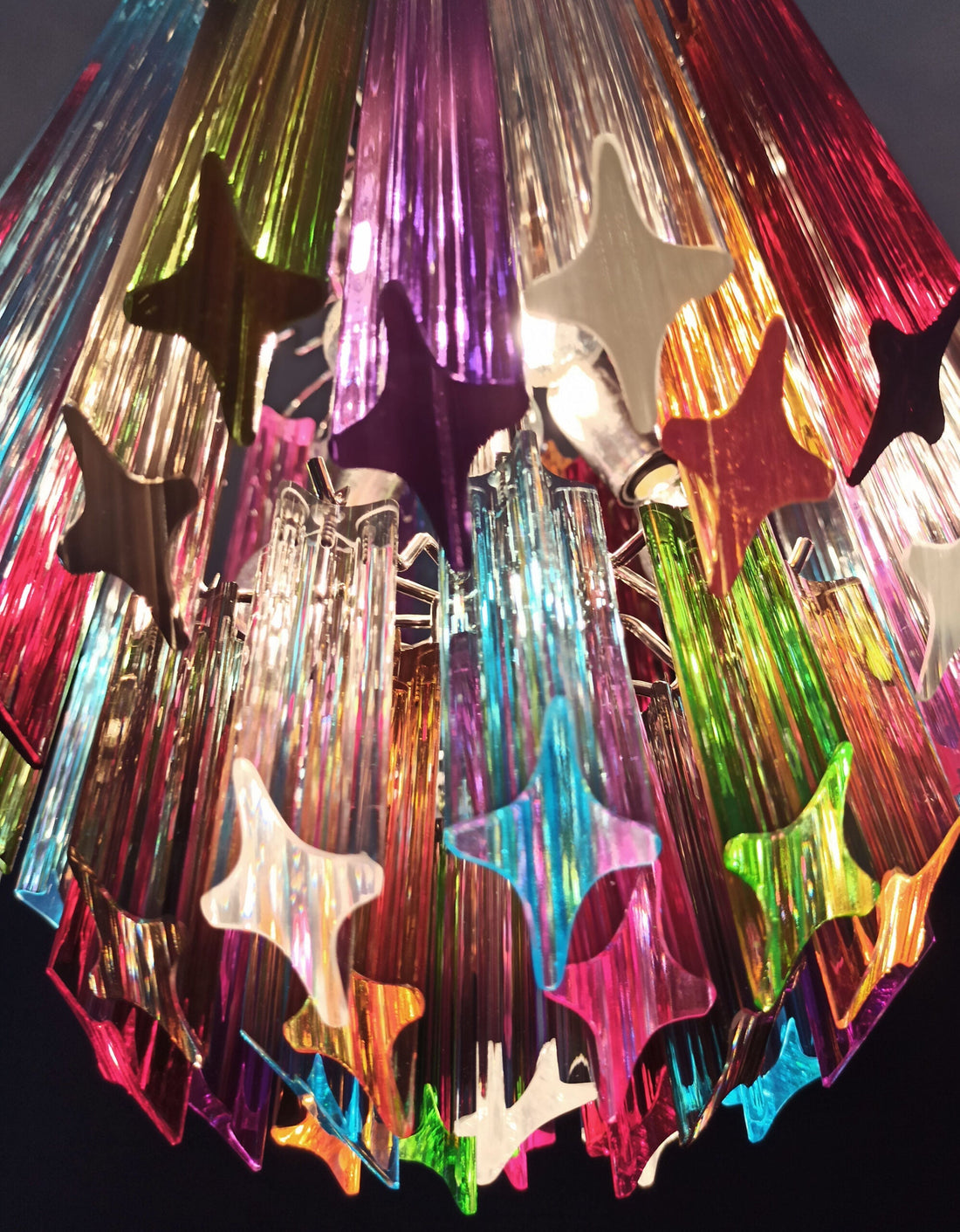Murano Chandelier 47 Multicolored Prism Glasses