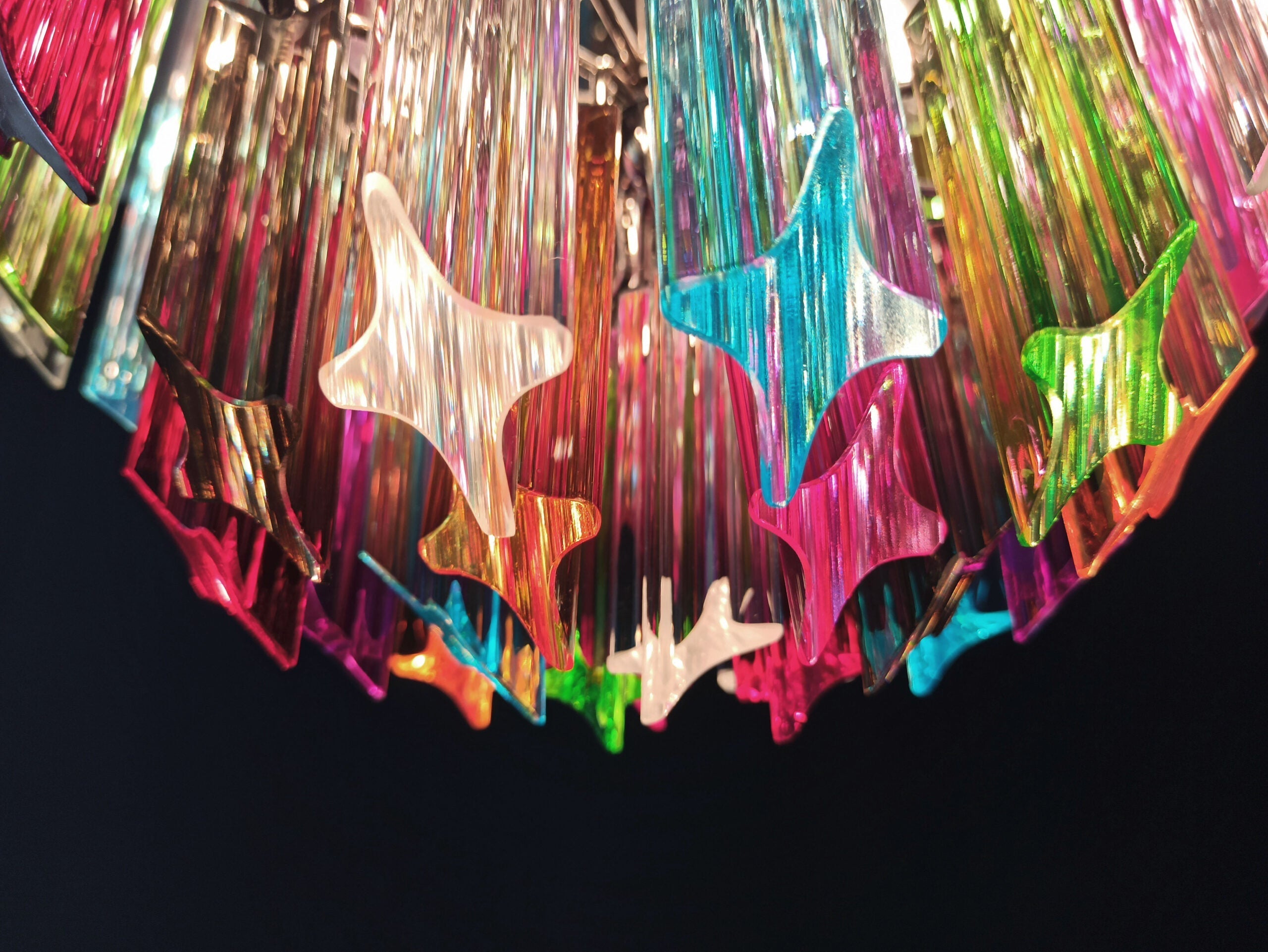 Murano Chandelier 47 Multicolored Prism Glasses