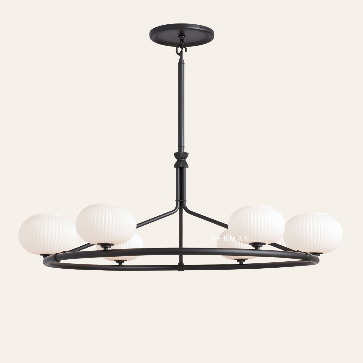 Enzo 48" Glass Round Chandelier