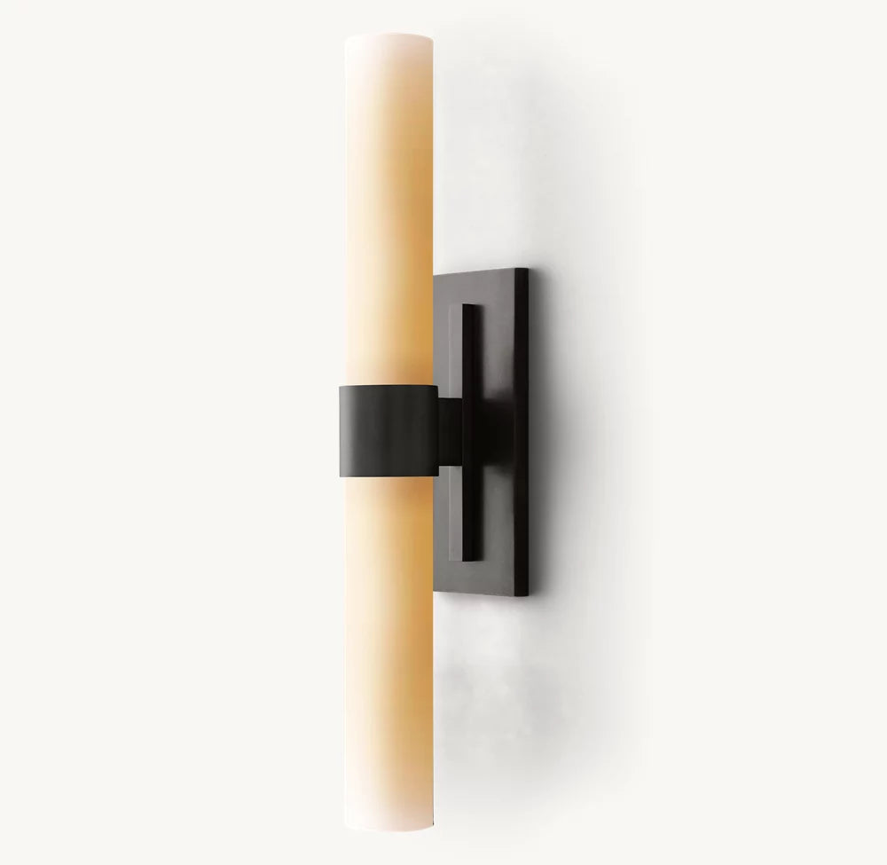 Ravele Milk Glass Linear Wall Sconce