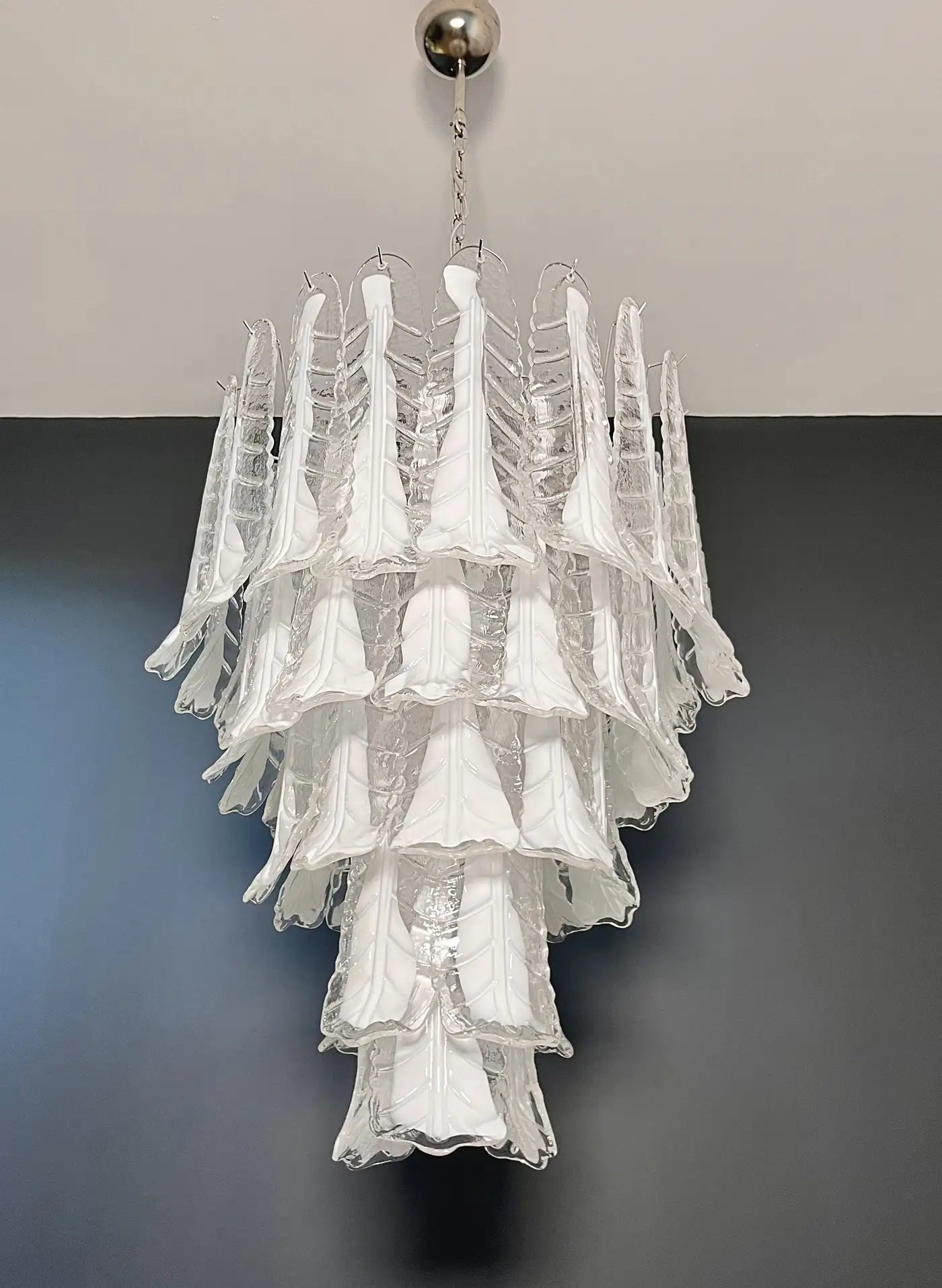 Italian vintage Murano chandelier - 52 necktie glasses