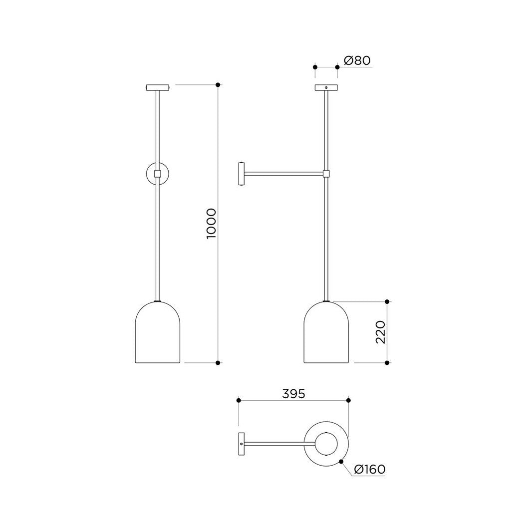 Contain Belfry Arm Custom Alabaster Pendant