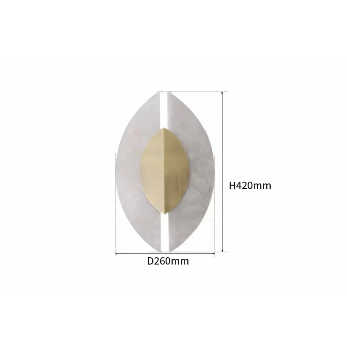 Alabaster Wall Sconce "Shield"