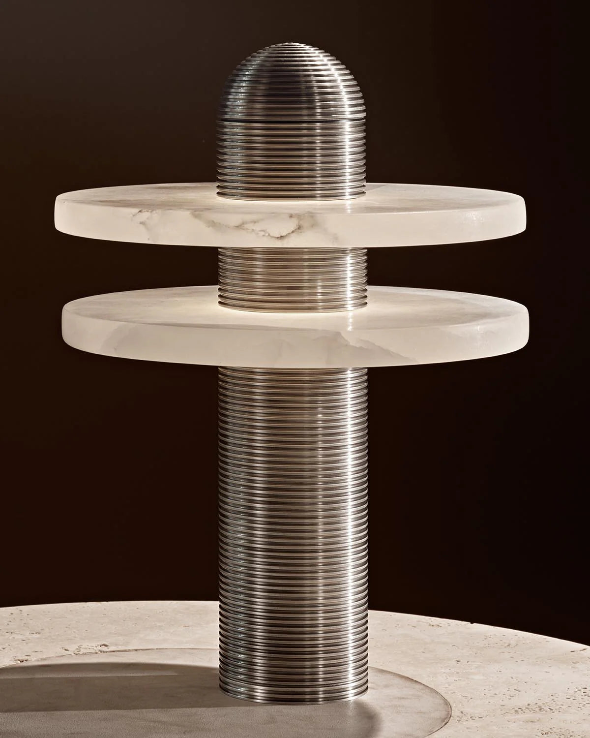 Median Alabaster Table Lamp