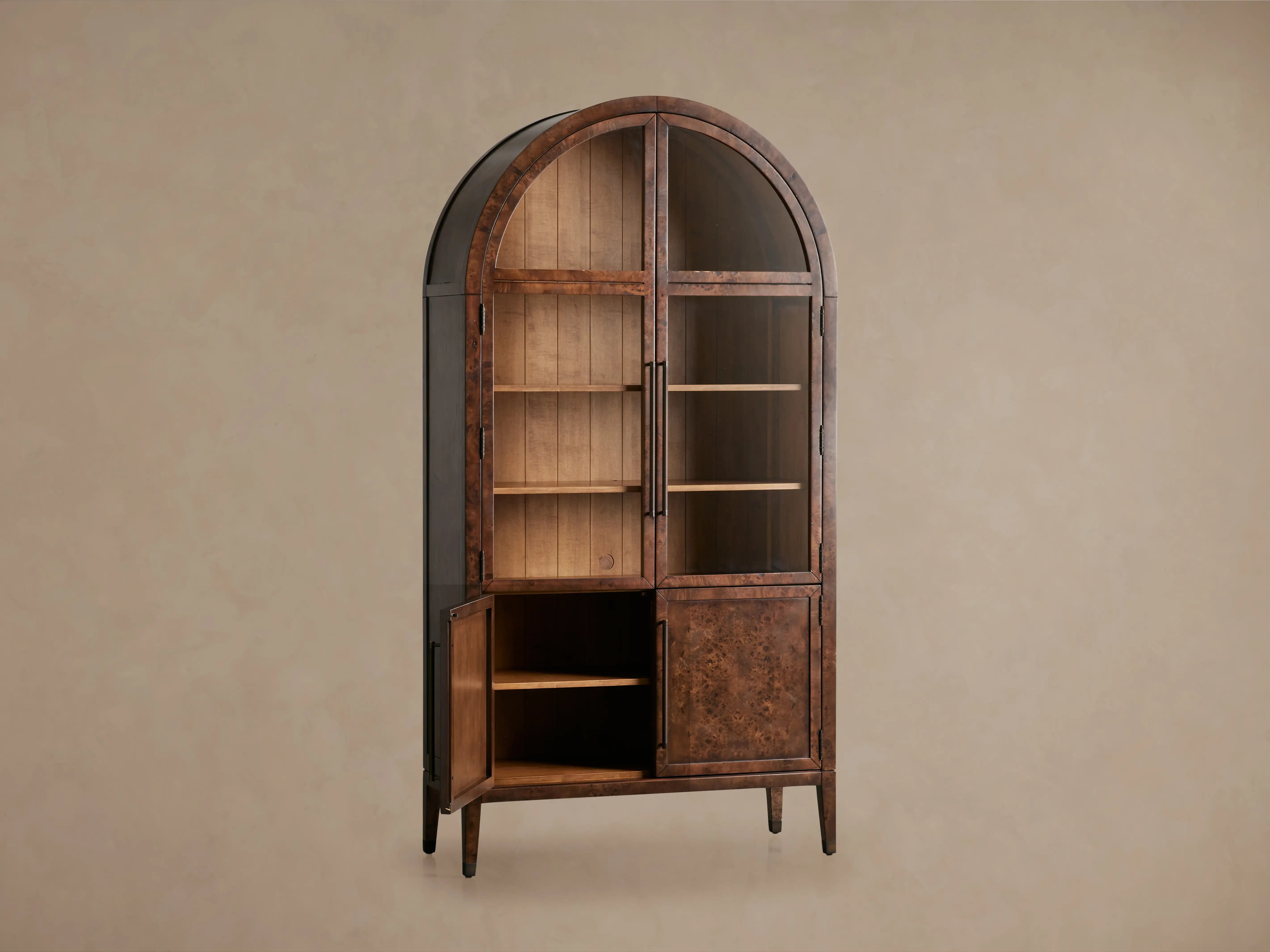 Hattie Burl Glass Cabinet