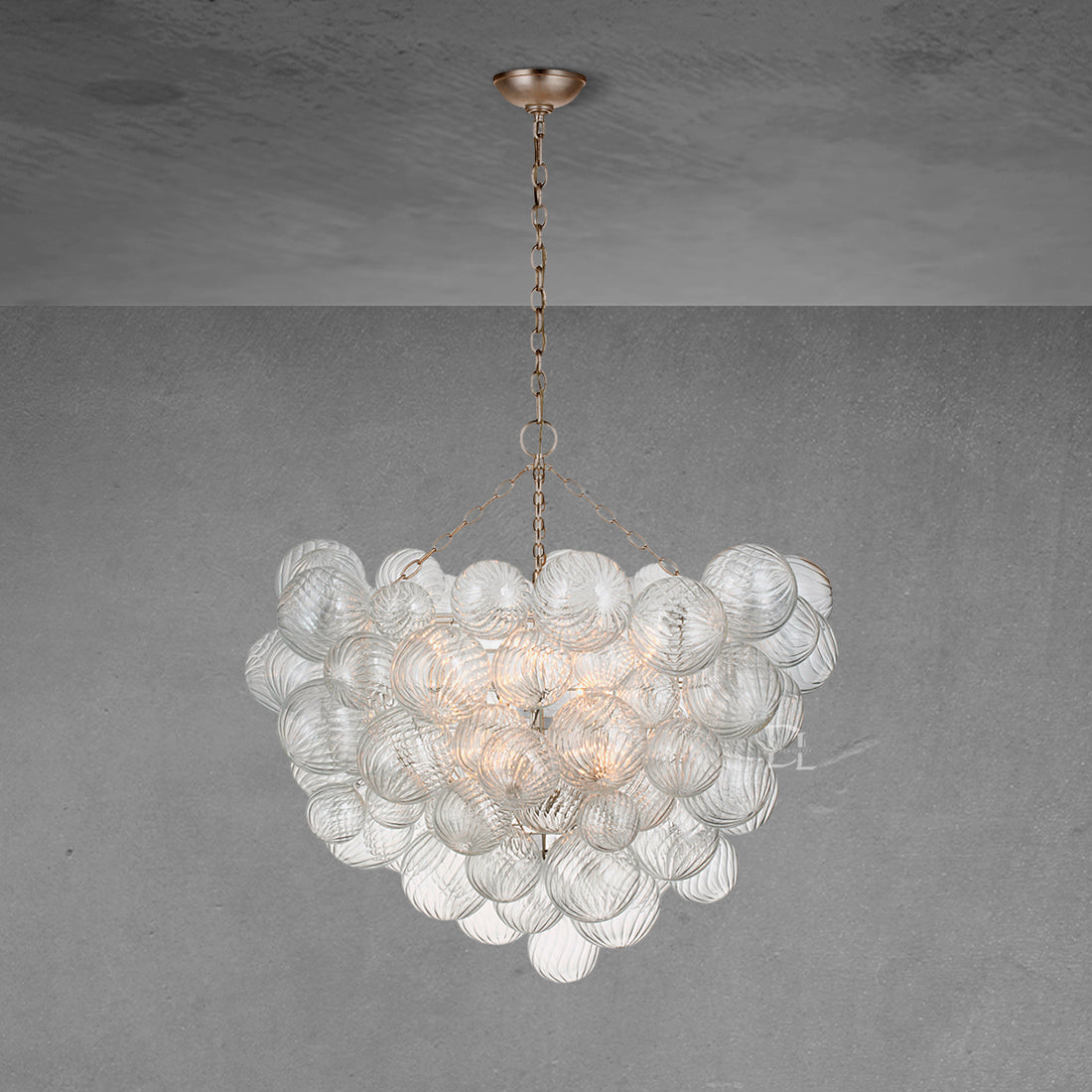 Taliar Glass Ball Chandelier 38"