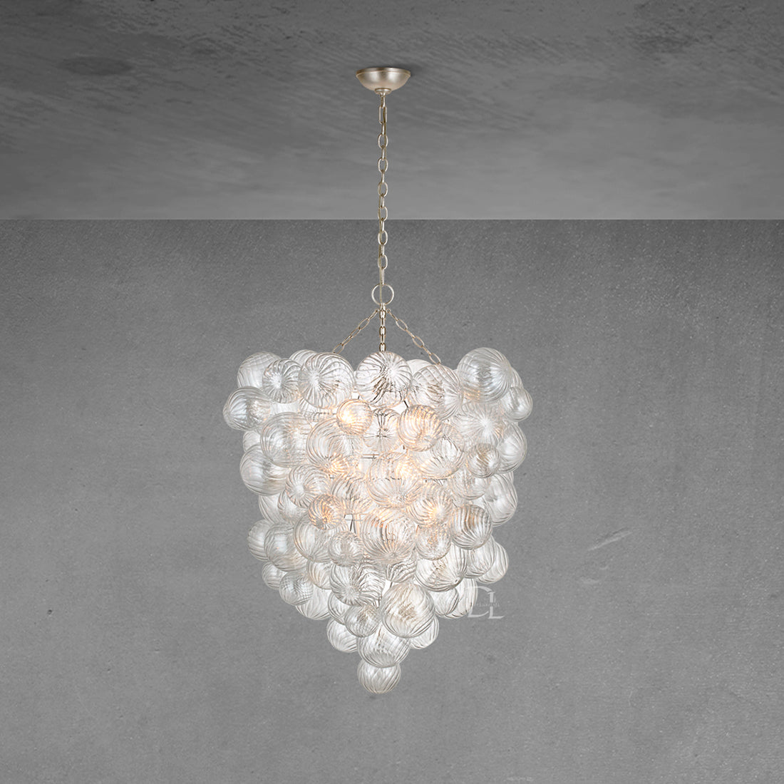 Taliar Glass Ball Entry Chandelier 37''