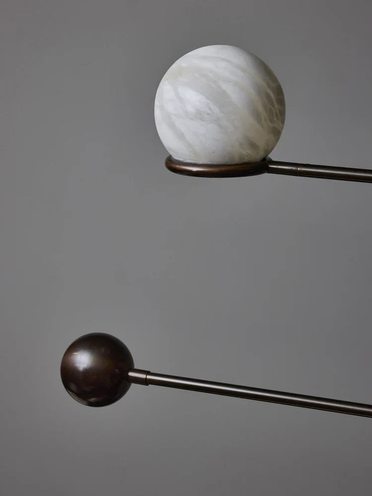 Alabaster Double Pendulum Chandelier