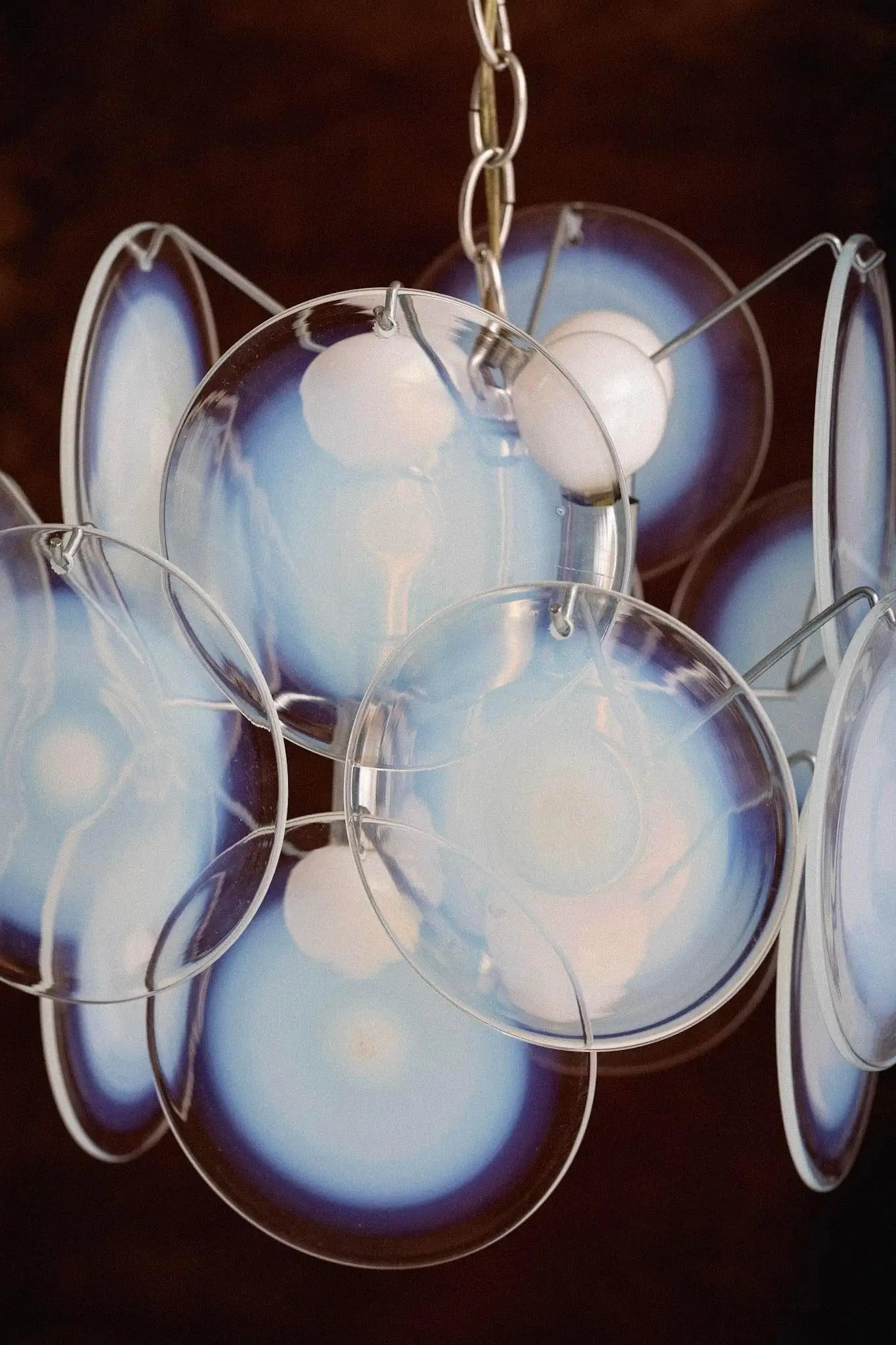Vistosi Murano Glass Disc Chandelier