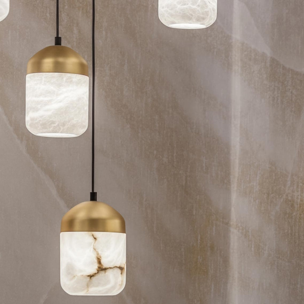 Alabastera Acorn Alabaster Cluster Light