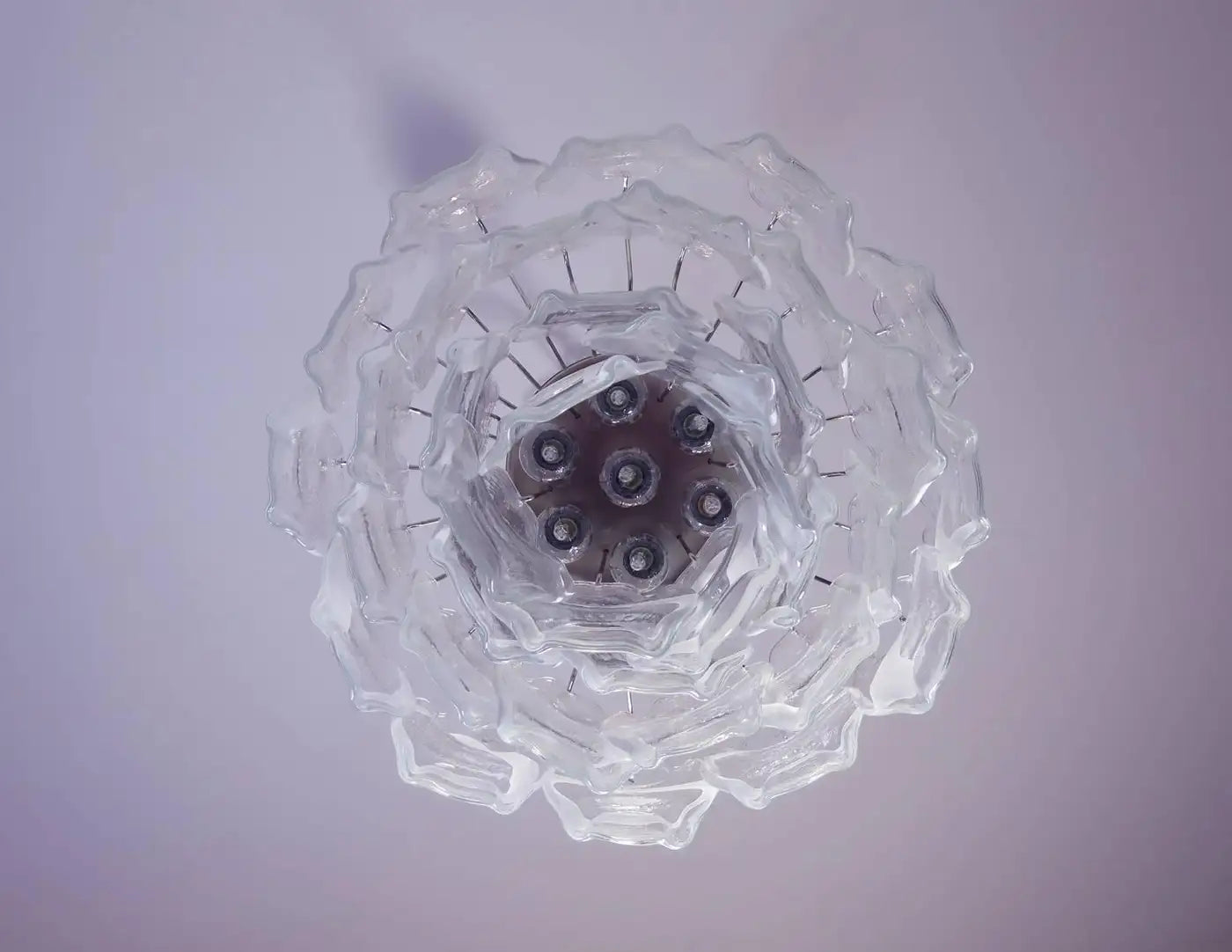 Vintage Italian Murano Chandelier 36 Glasses