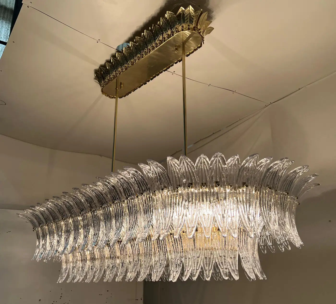 Palmette Oval Murano Chandelier