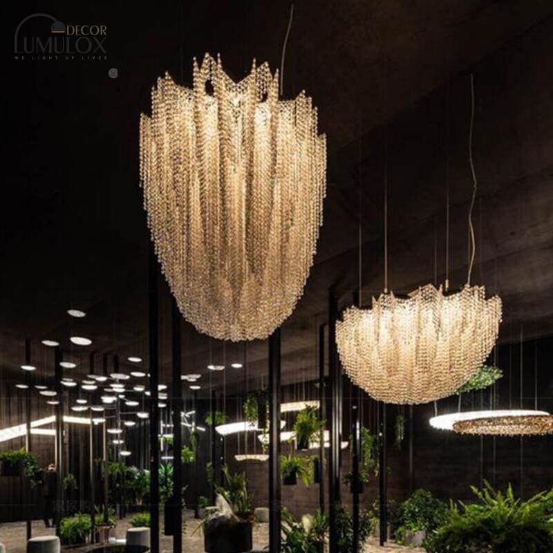 Burj Chandeliers in Clear Crystal