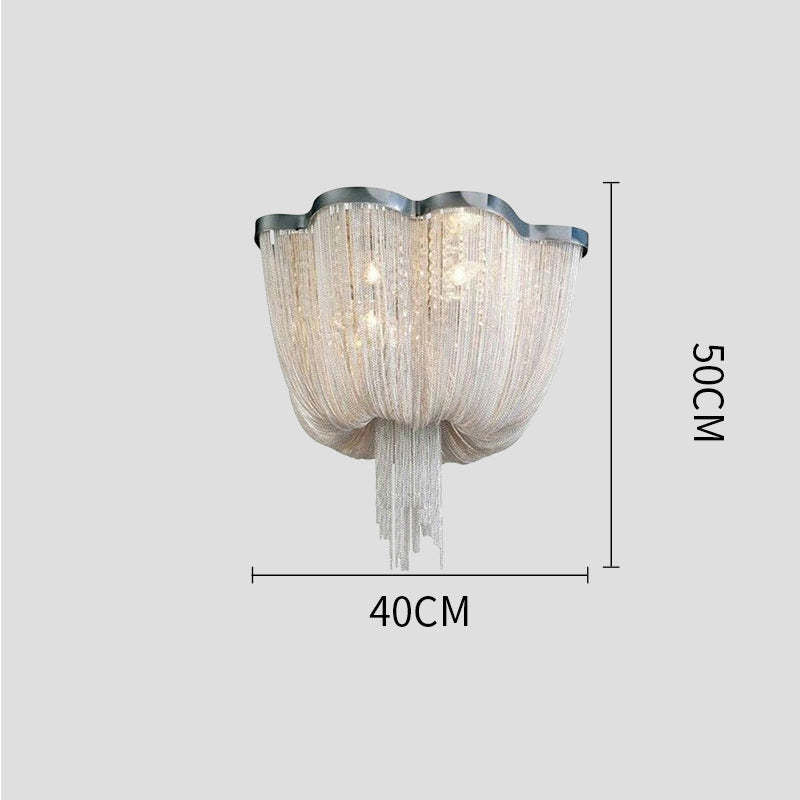 Alisa Tassel Ceiling Light Post-Modern Chandelier Aluminum Chain Light