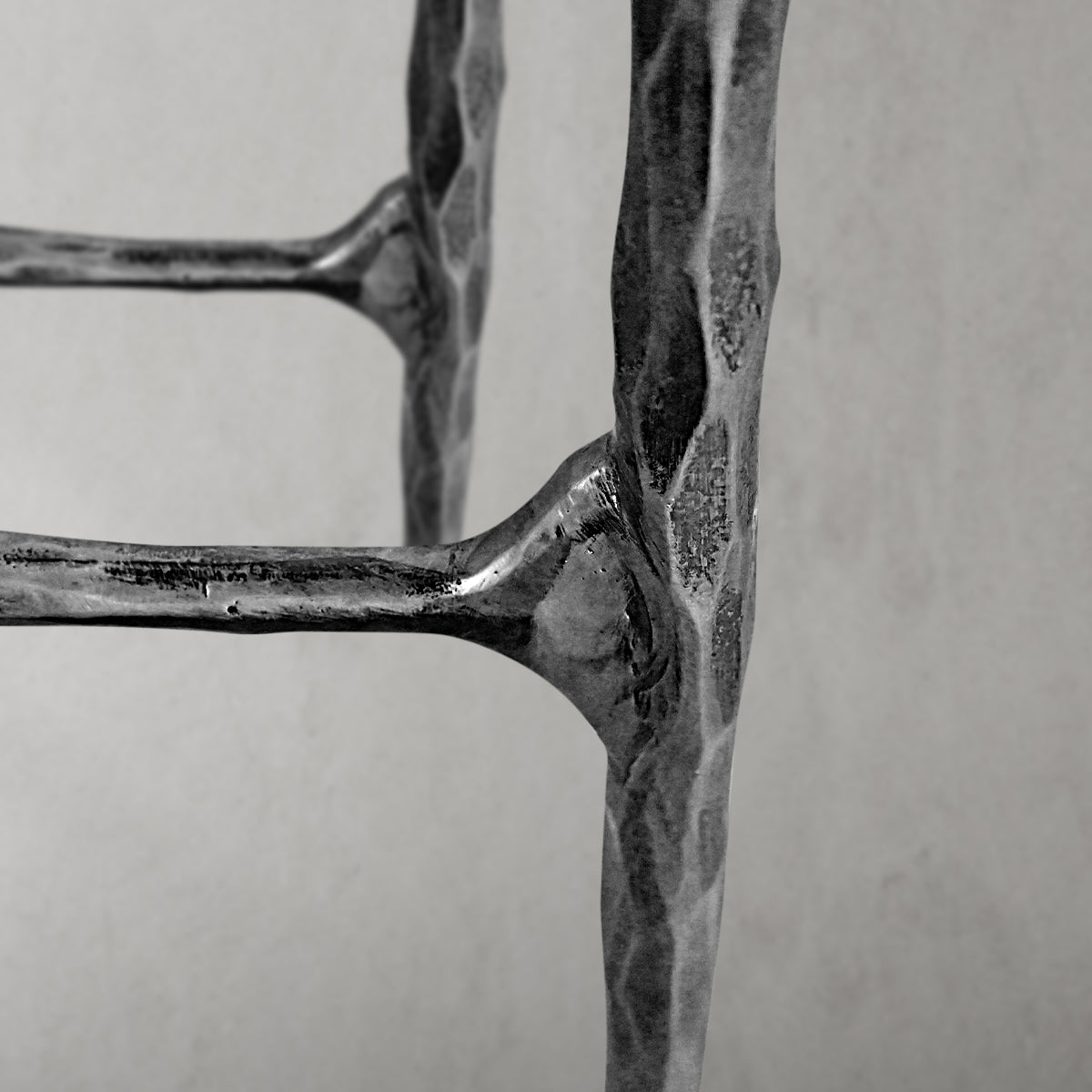 Hand-Forged Metal Rectangle Marble Desk