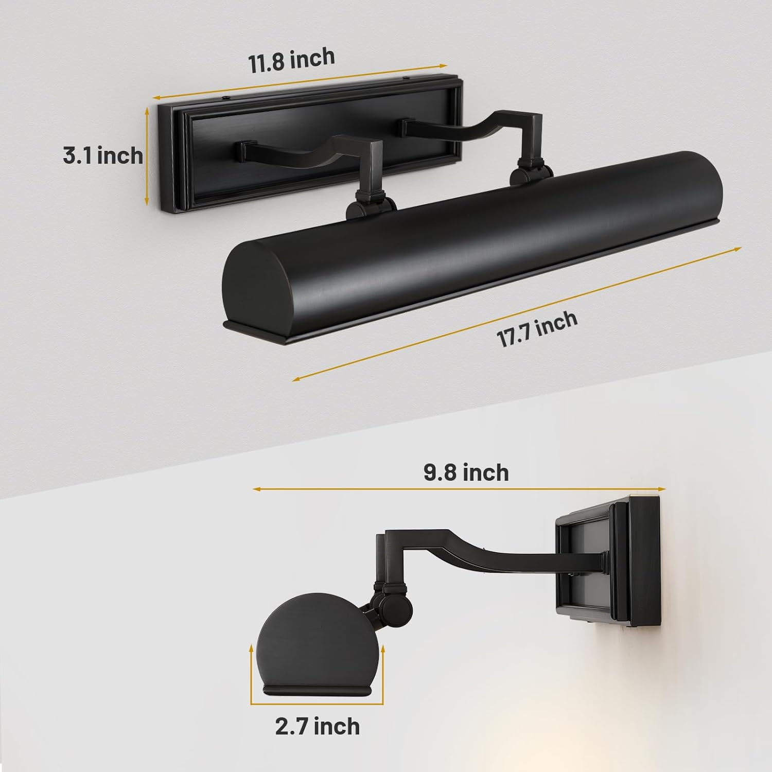 Modern 12in Picture Lights for Wall Hardwired