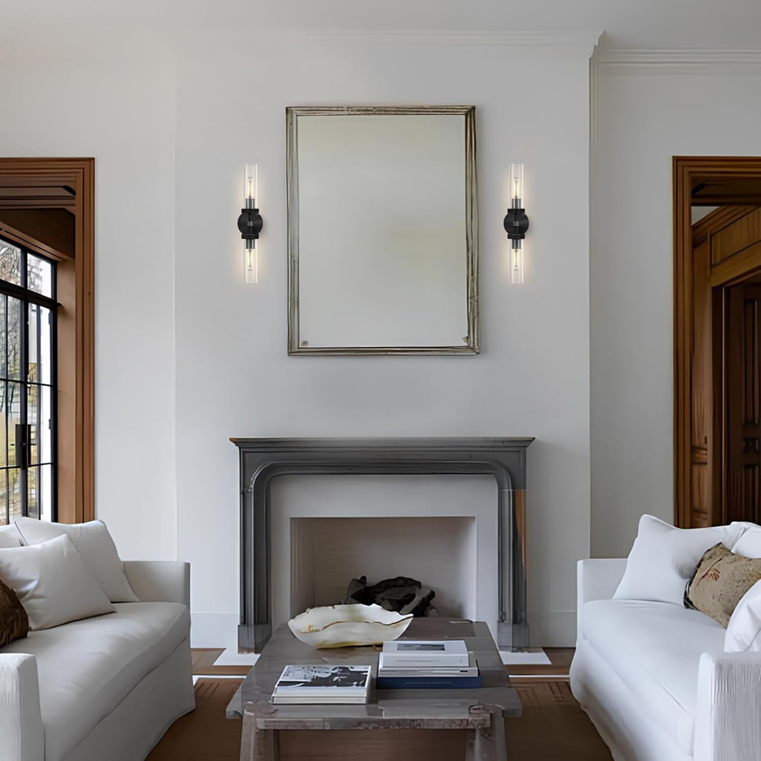 Knurled Glass Wall Sconces 2Light