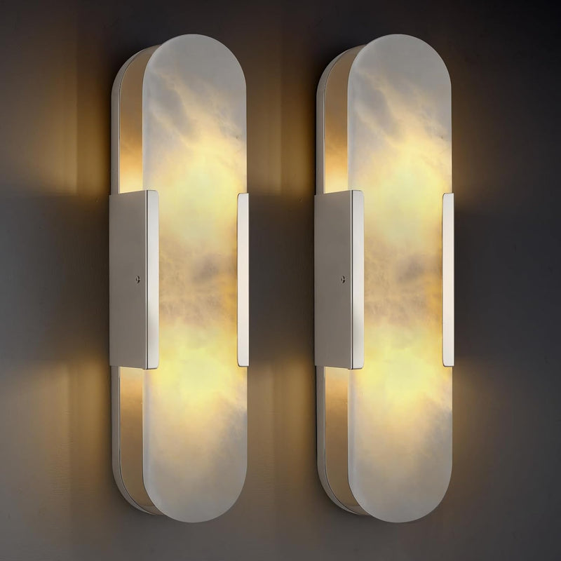 Trinidad Alabaster Wall Sconces 14" 20"