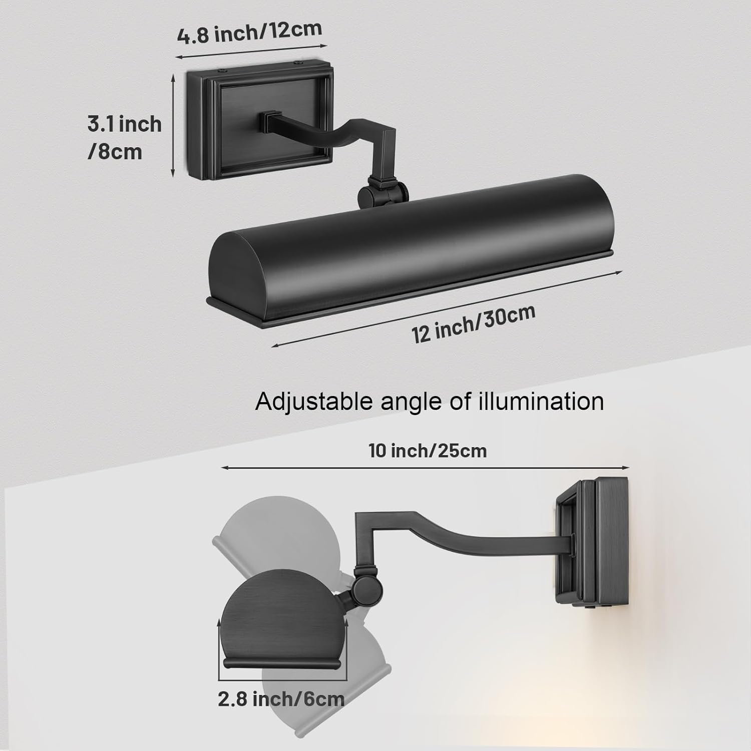 Modern 12in Picture Lights for Wall Hardwired