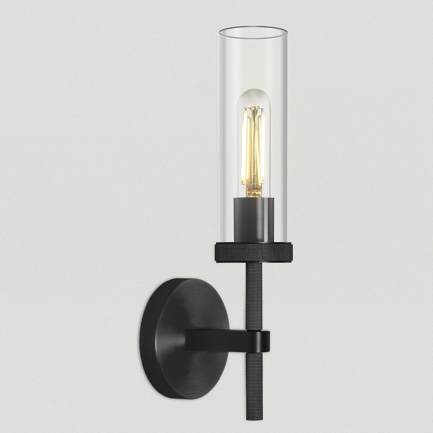 Knurled Glass Wall Sconces 1 Light