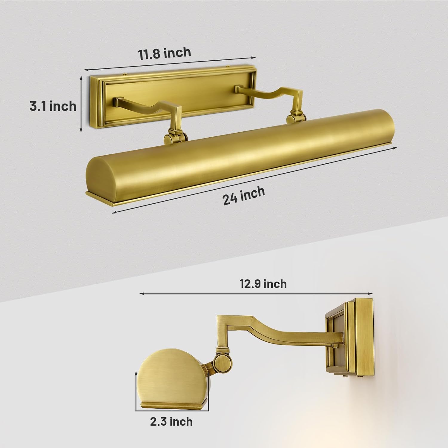 Modern 12in Picture Lights for Wall Hardwired