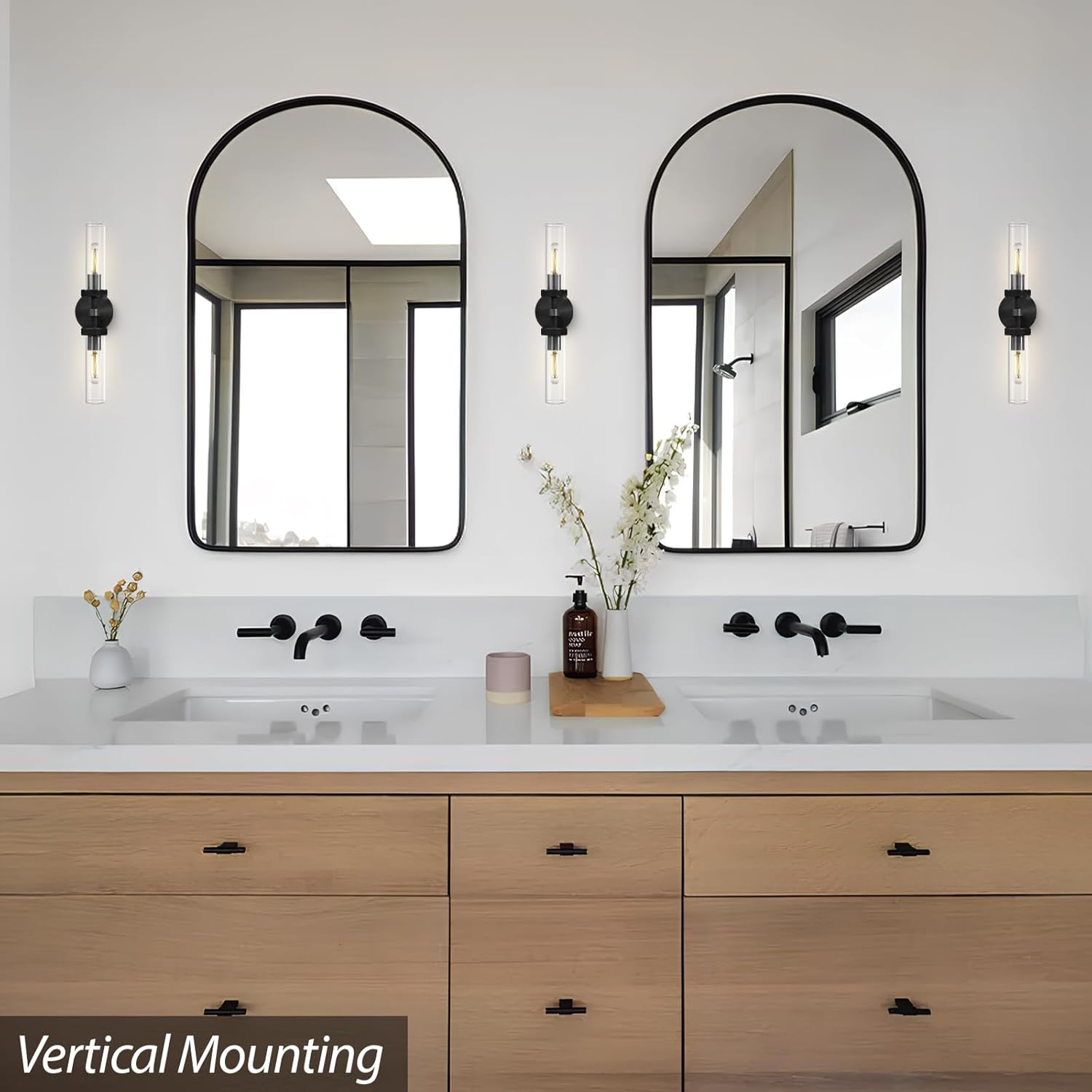 Knurled Glass Wall Sconces 2Light