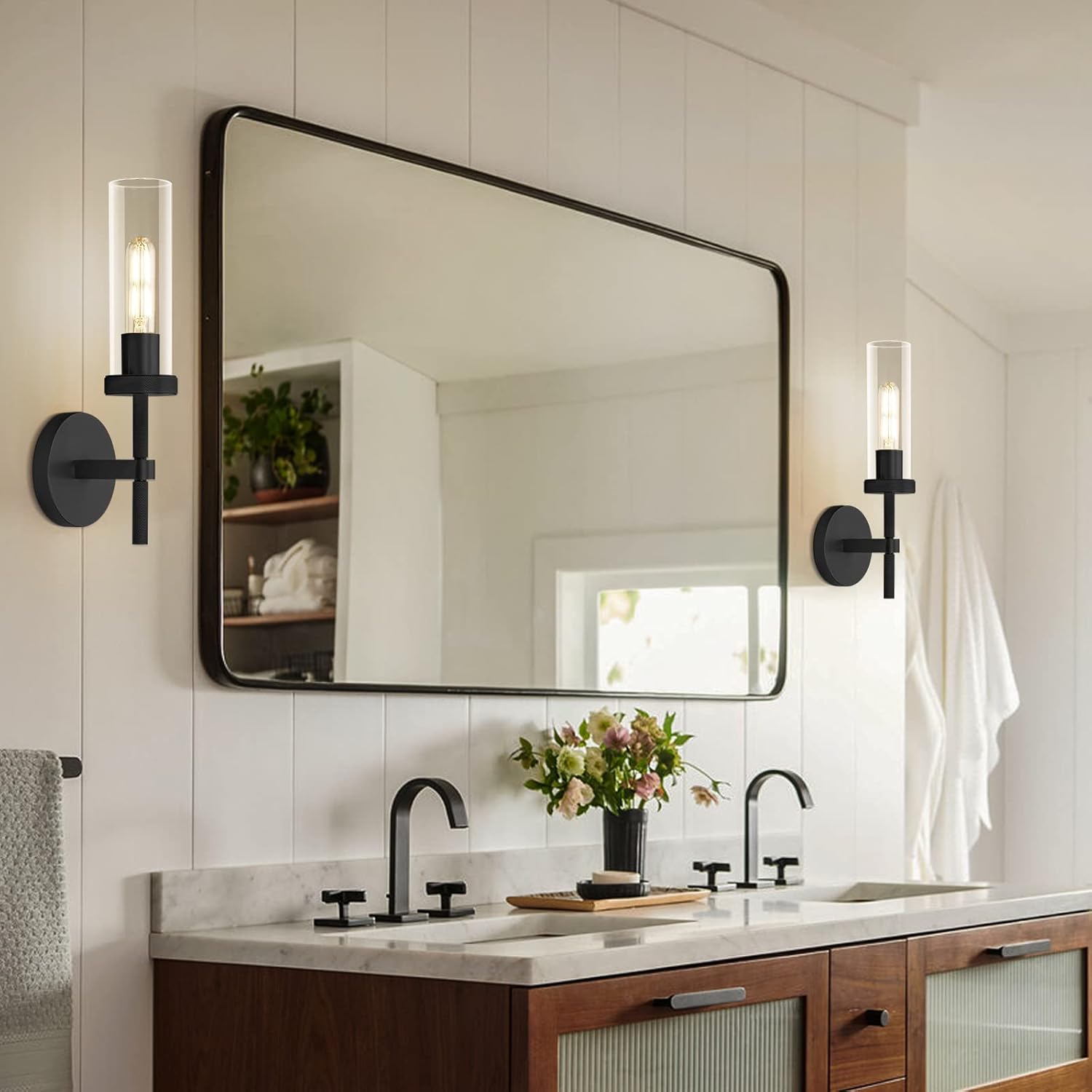 Knurled Glass Wall Sconces 1 Light