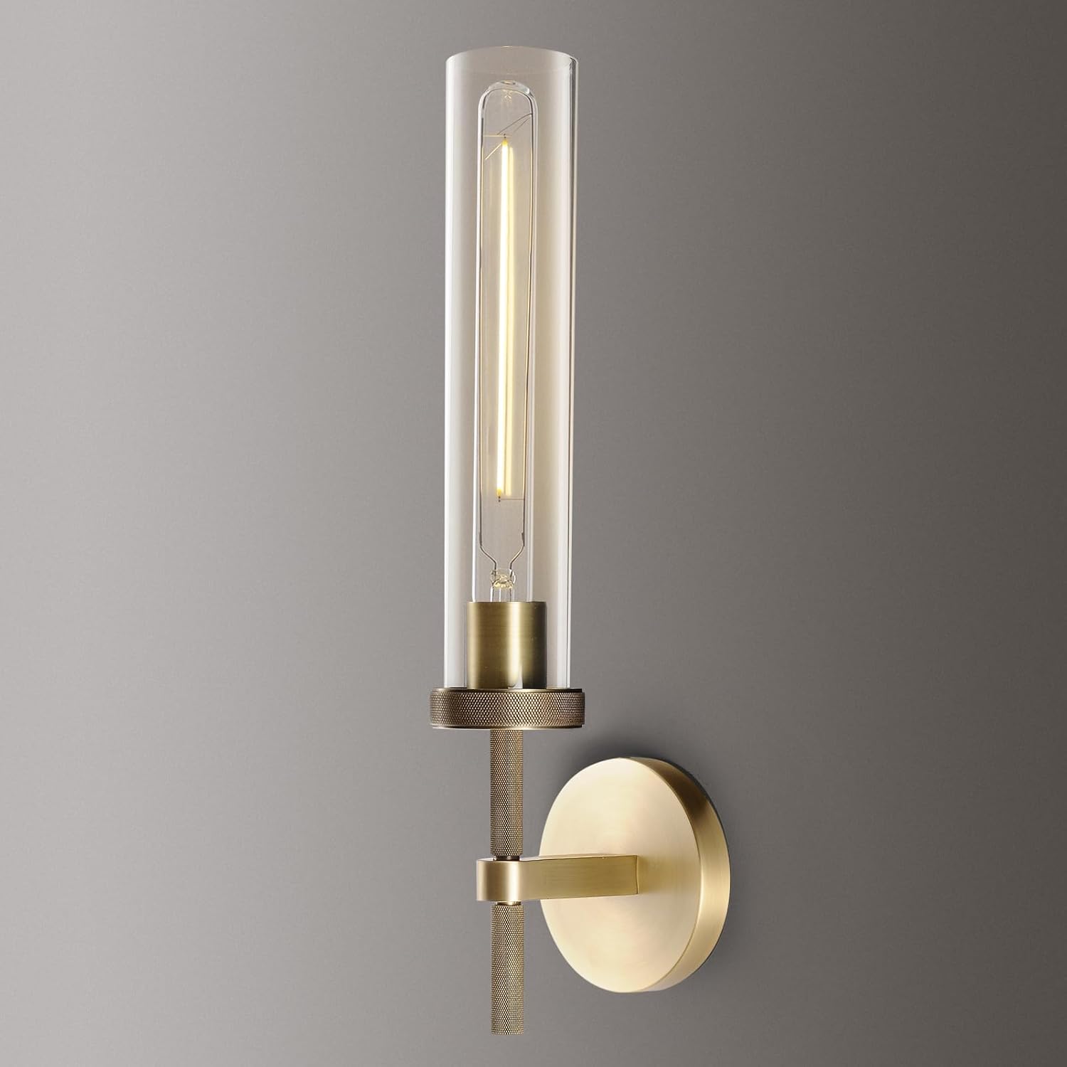 Knurled Glass Wall Sconces 1 Light
