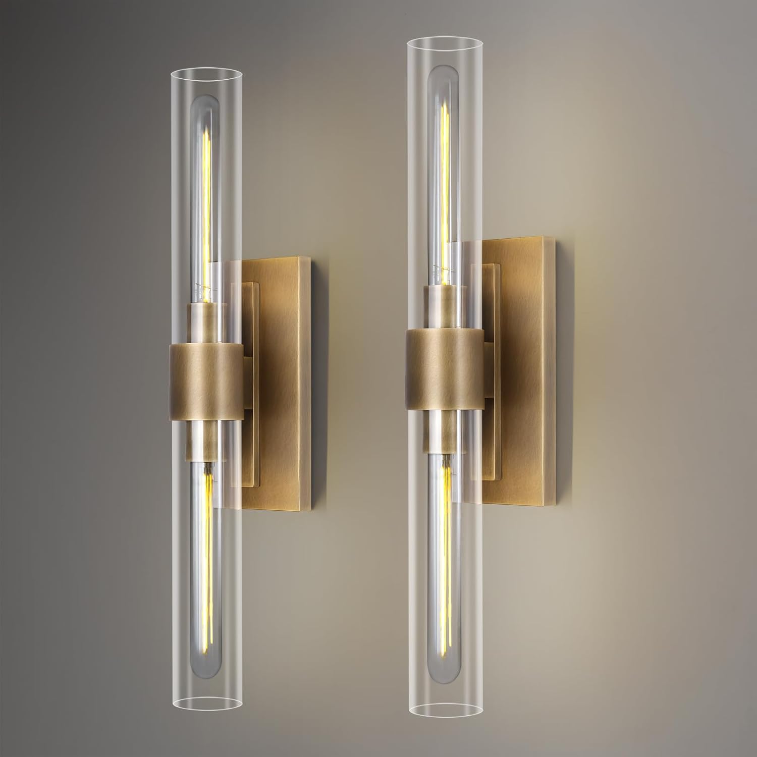 Modern Glass Wall Sconces 24.8in