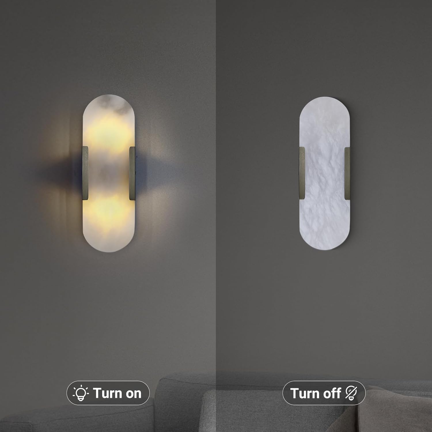 Trinidad Alabaster Wall Sconces 14" 20"