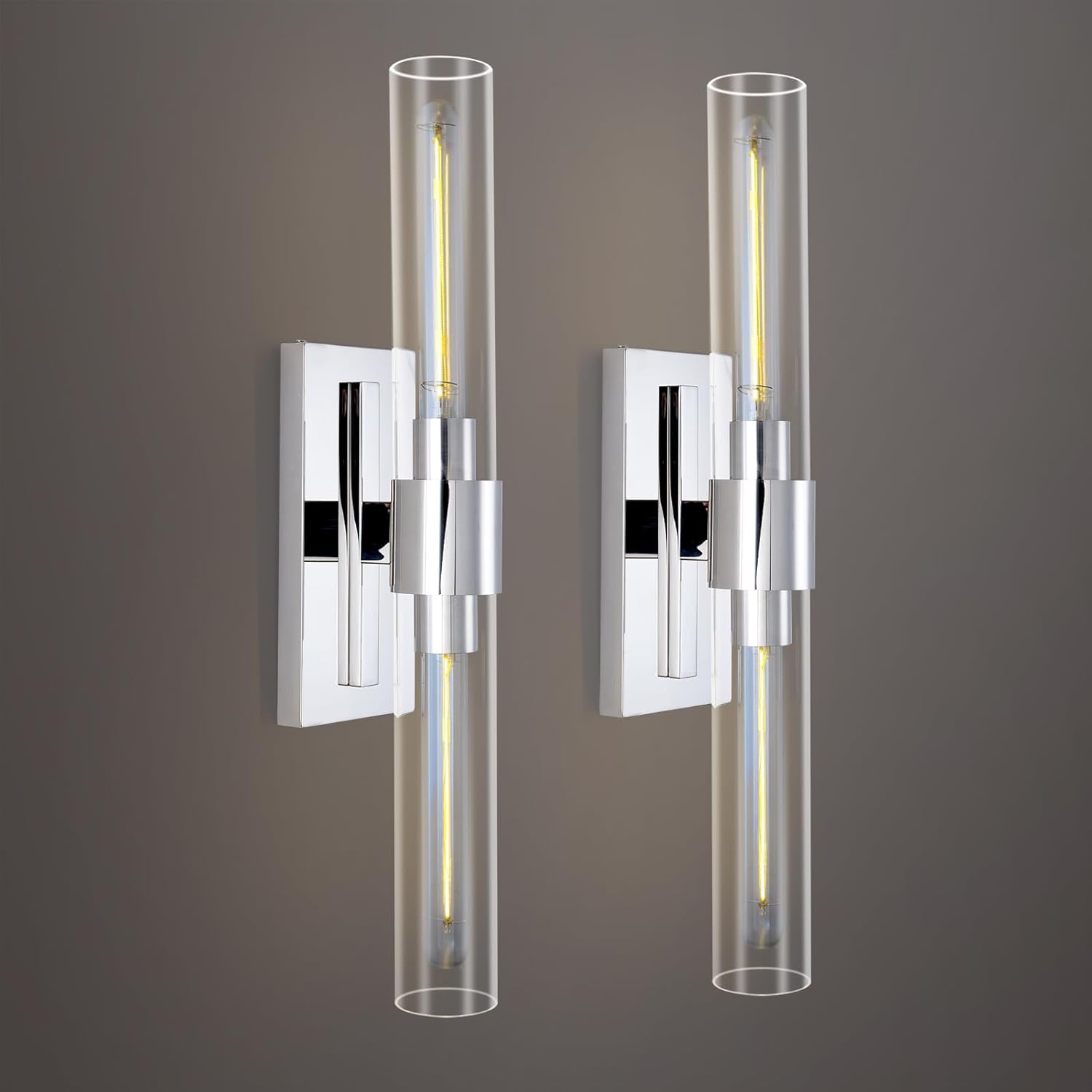 Modern Glass Wall Sconces 24.8in