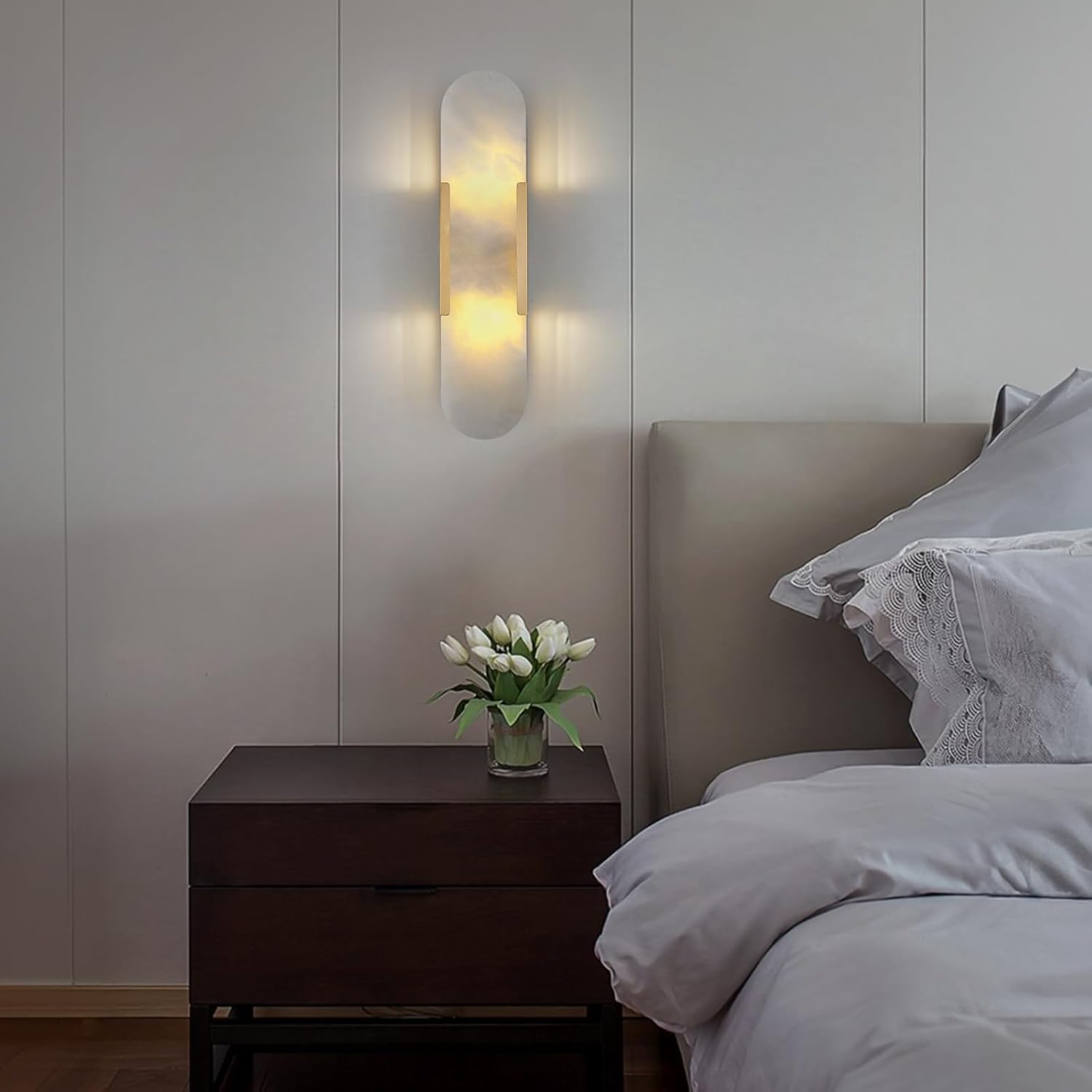 Trinidad Alabaster Wall Sconces 14" 20"