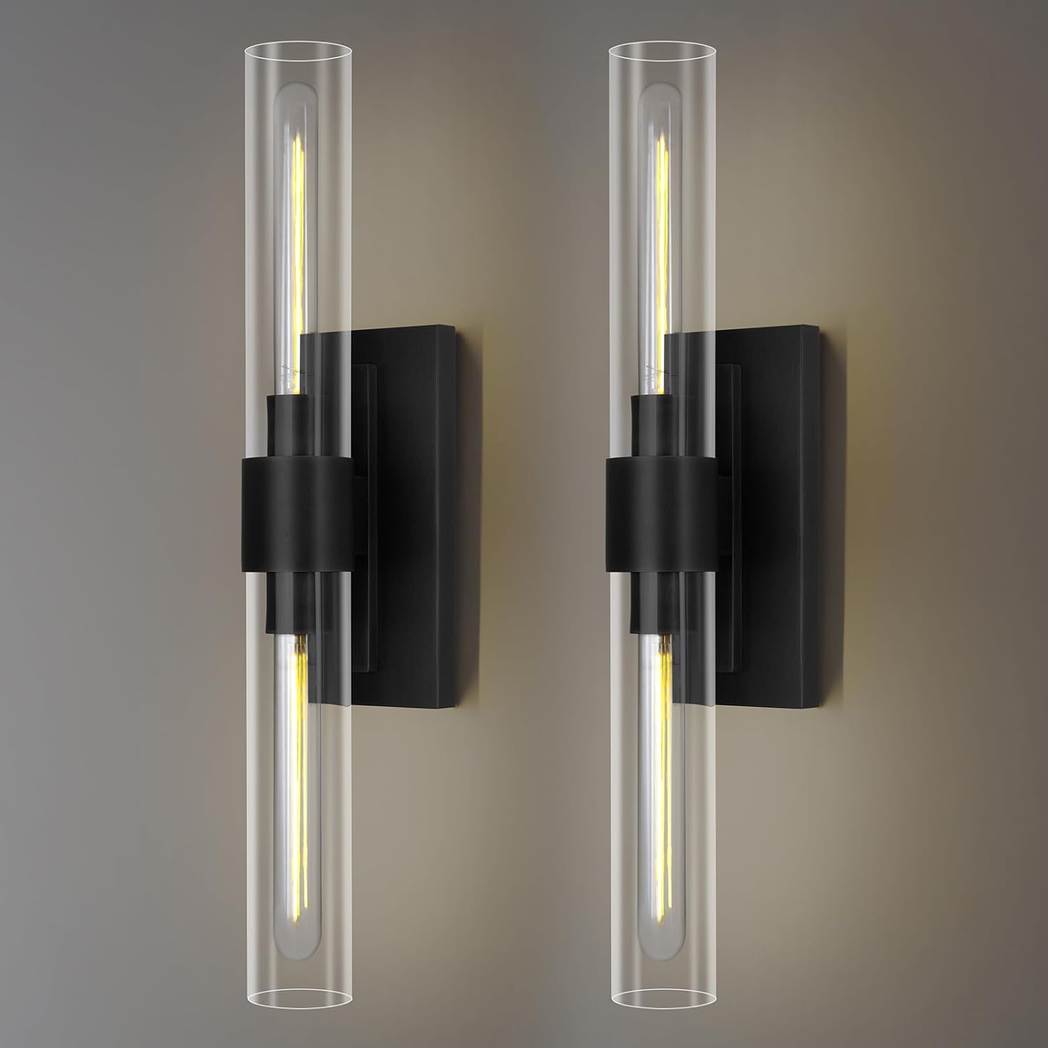 Modern Glass Wall Sconces 24.8in