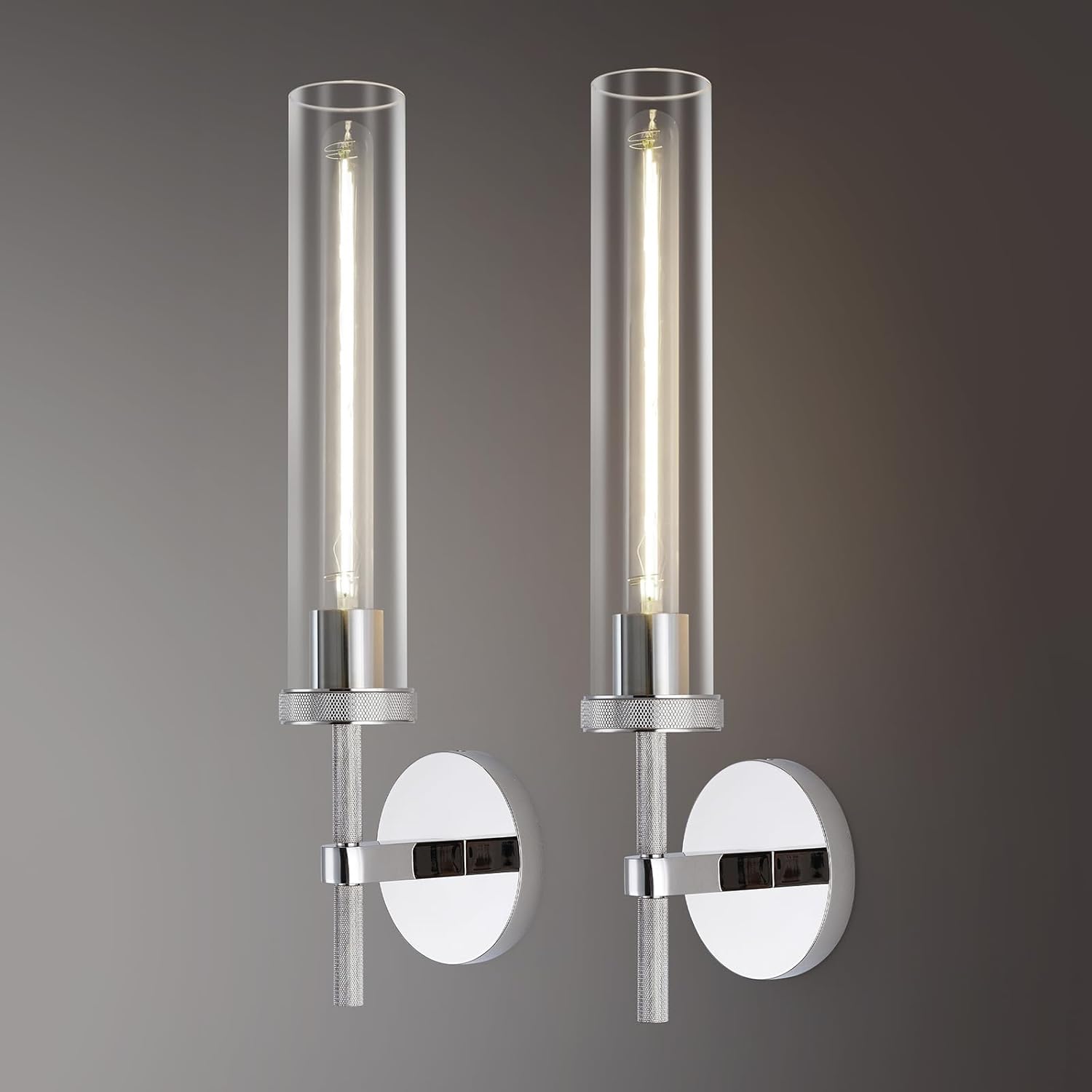 Knurled Glass Wall Sconces 1 Light