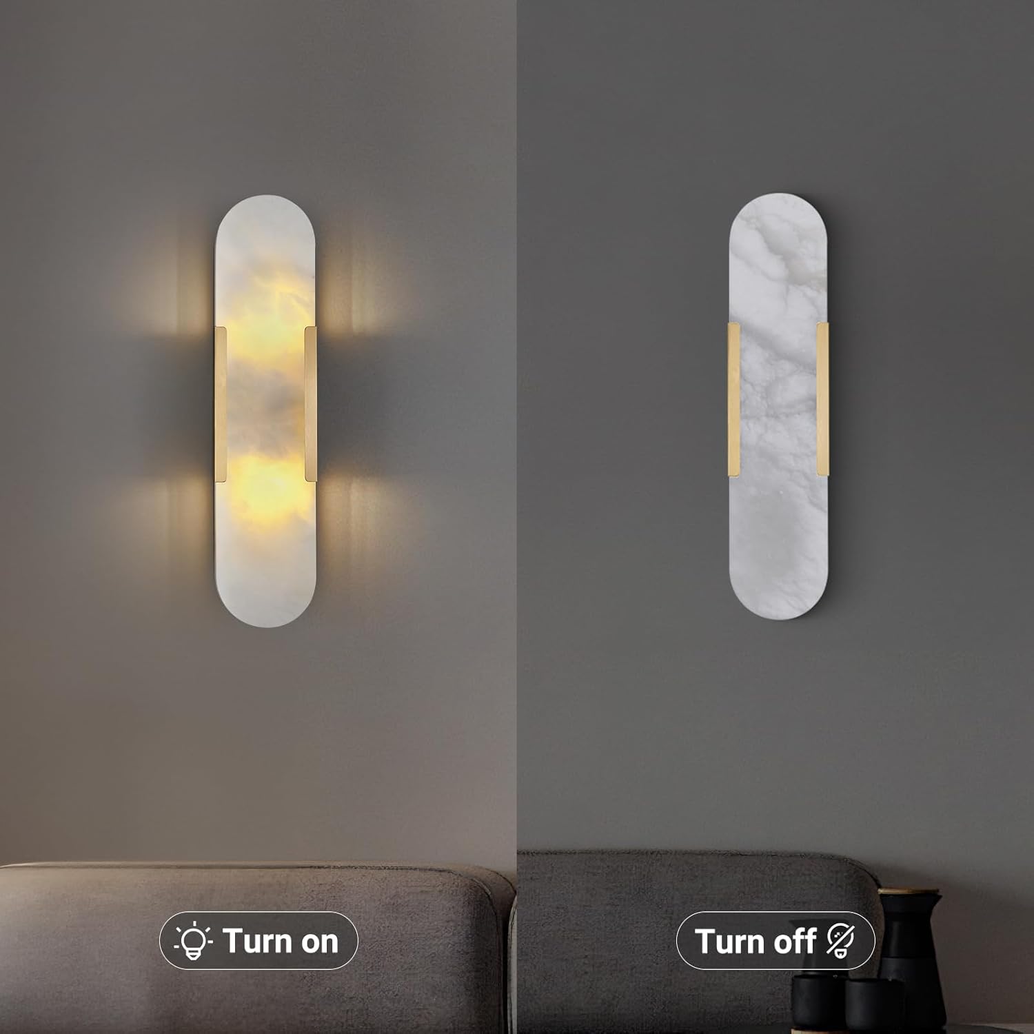 Trinidad Alabaster Wall Sconces 14" 20"