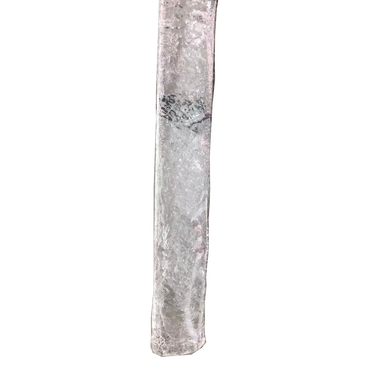 Seline Spiral Tiered/ Layered Cracked Textured Glass Chandelier