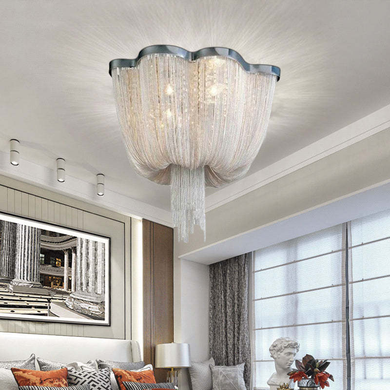 Alisa Tassel Ceiling Light Post-Modern Chandelier Aluminum Chain Light