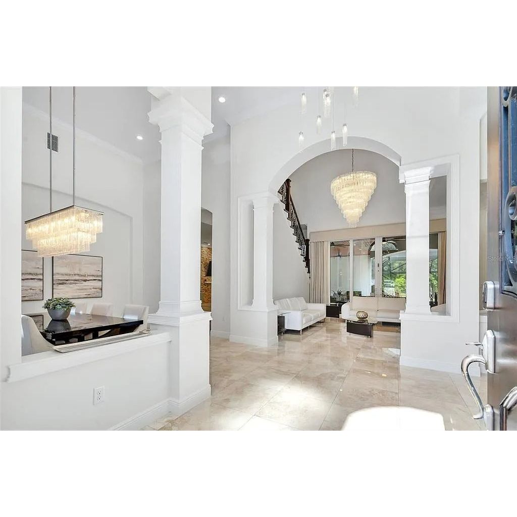 Seline 3-Tier Rectangular Cracked Textured Glass Chandelier