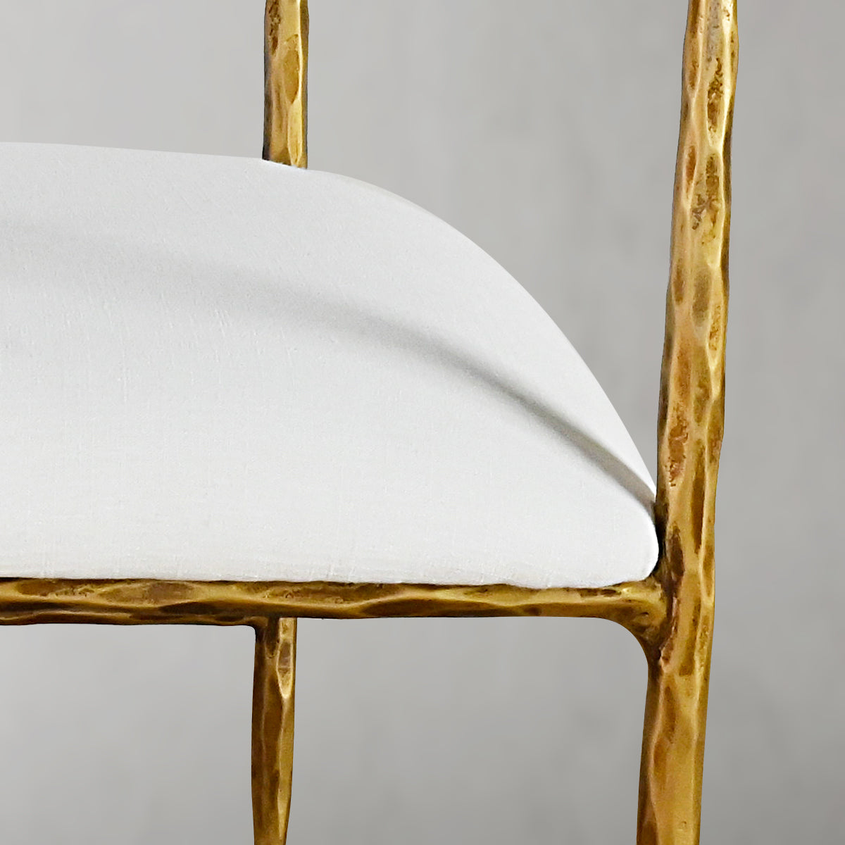 Hand-Forged Metal Curved Chair