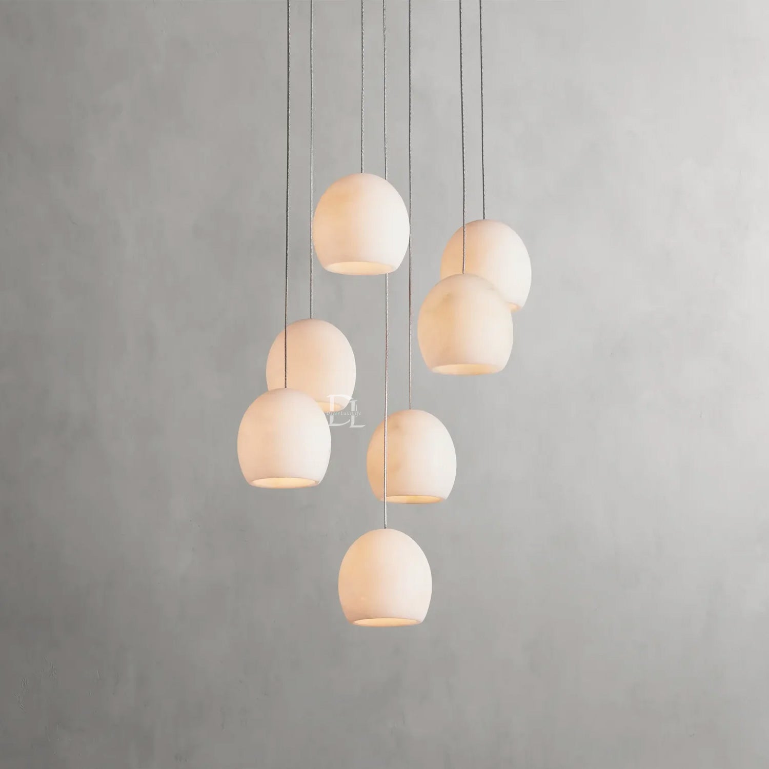 Arica Alabaster Round Chandelier