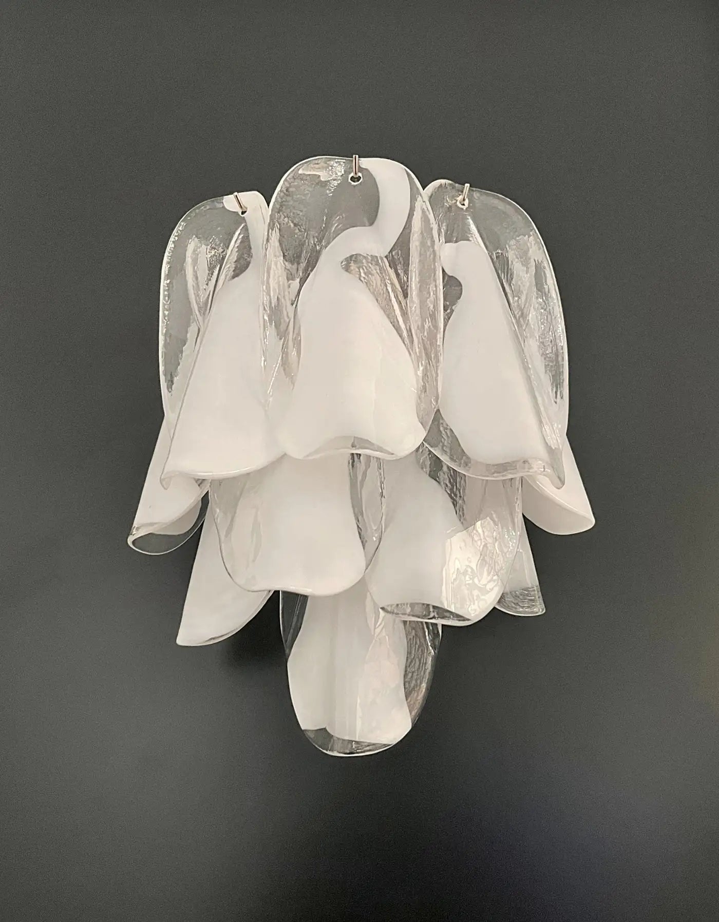 Pair of Vintage Italian Murano wall lights -20 "rondini" glass  1