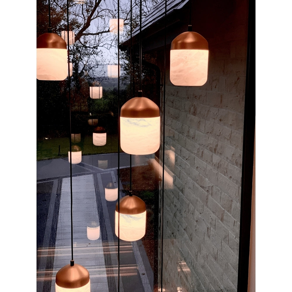 Alabastera Acorn Alabaster Cluster Light